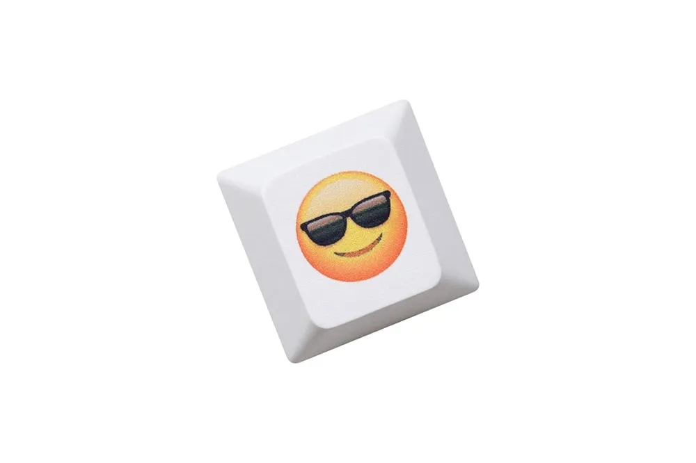 Cute Face Mood Meme Expression Keycap Dye Subbed keycaps for mx stem mechanical keyboards Yellow funny snicker Tongue Cry