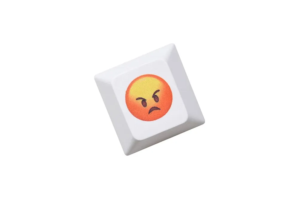 Cute Face Mood Meme Expression Keycap Dye Subbed keycaps for mx stem mechanical keyboards Yellow funny snicker Tongue Cry