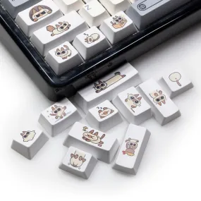 Cute Little Siamese cat Keycap Kitty Meme Keycap Dye Subbed keycaps for MX Mechanical Keyboards Enter Backspace Alt Ctrl Shift