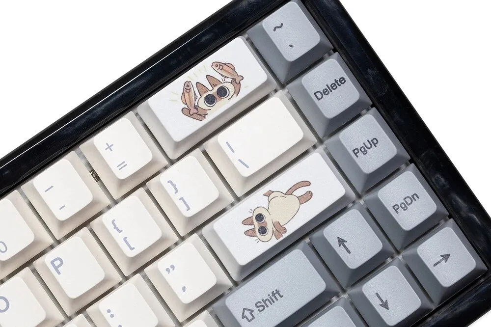 Cute Little Siamese cat Keycap Kitty Meme Keycap Dye Subbed keycaps for MX Mechanical Keyboards Enter Backspace Alt Ctrl Shift