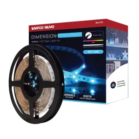 Dimension Performer LED Tape Light Kit with Remote, 16ft Reel, Color Changing RGB and Tunable White, 24V, Direct Wired Connection