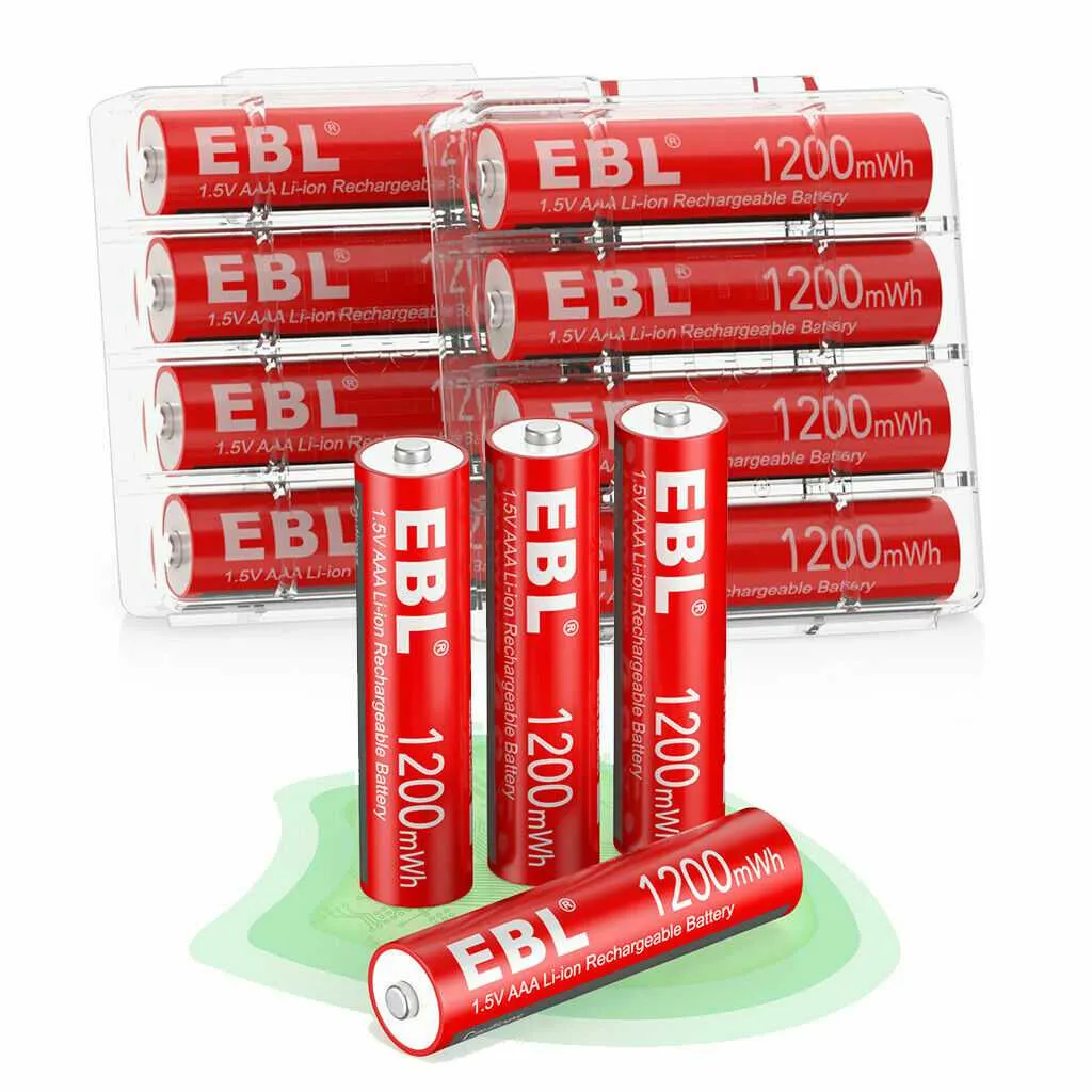 EBL 1.5V AAA Rechargeable Li-ion Batteries 1200mWh