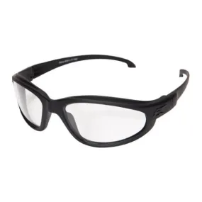 Edge Tactical Eyewear Falcon Thin Temple - Soft-Touch Matte Black Frame with Gasket / Clear Vapor Shield Lens
