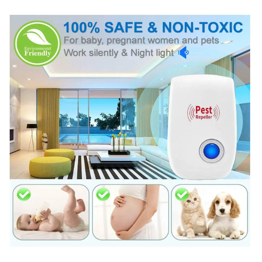 Electronic Rodent Mosquito Insect Dual Speaker Ultrasonic Rat Pest Repellent key Chain For Plug In Mosquitoes Repeller
