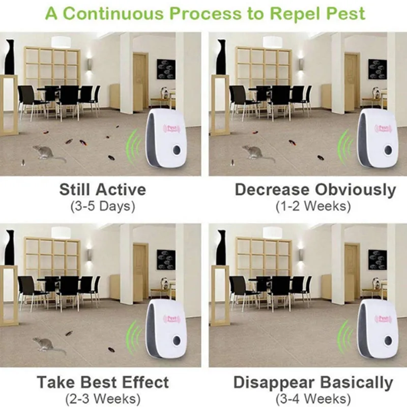 Electronic Rodent Mosquito Insect Dual Speaker Ultrasonic Rat Pest Repellent key Chain For Plug In Mosquitoes Repeller