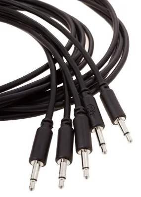 Erica Synths 10cm Black Patch Cables x 5