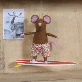 Felt Surfer Mouse Ornament - Set Of 4 By HomArt