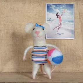 Felt Swimmer Gal Mouse Ornament - Set Of 4 By HomArt