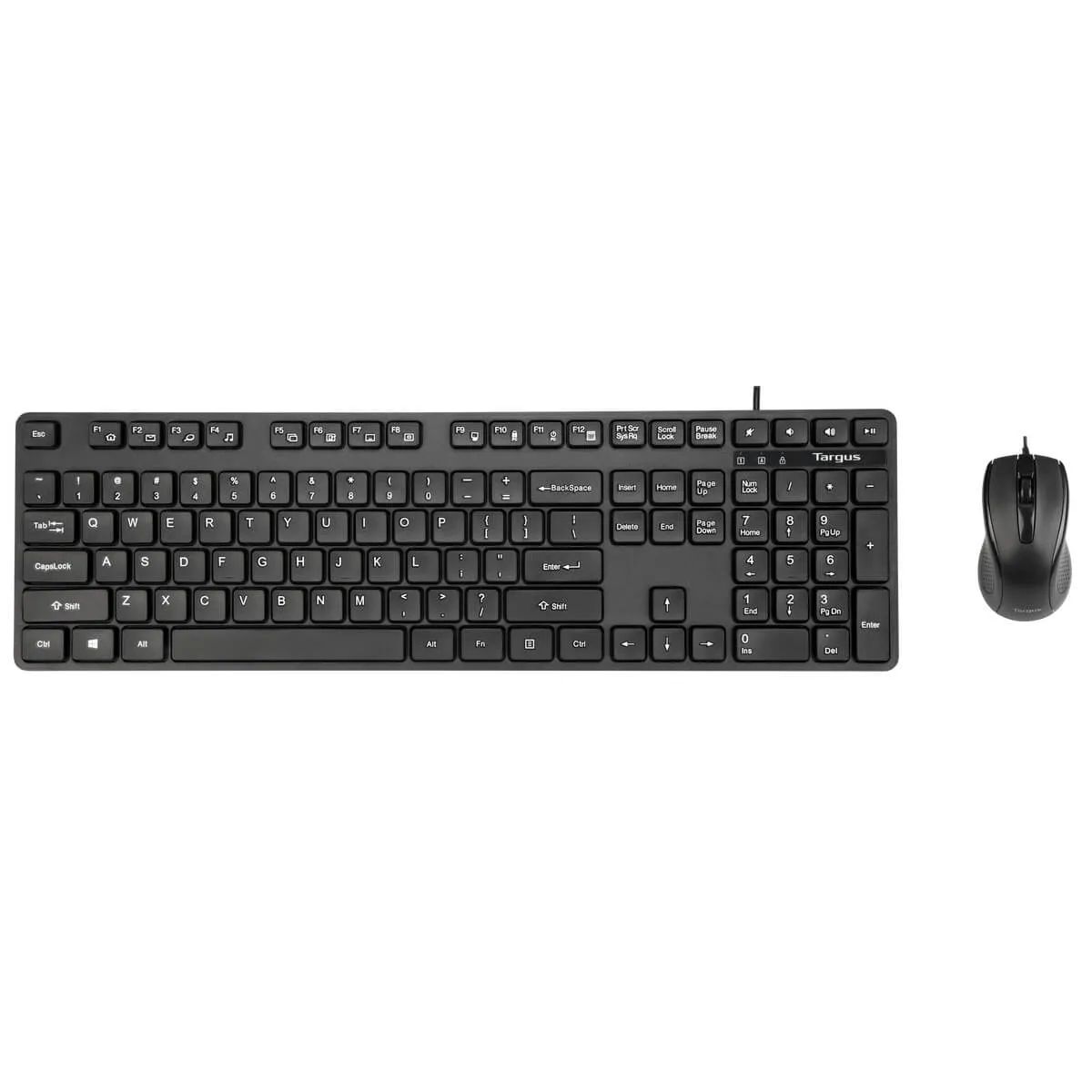 Full-size USB Wired Antimicrobial Keyboard (UK) and Full-Size Optical Antimicrobial Wired Mouse Bundle