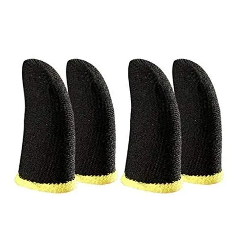 Gaming Anti-Slip Thumb Sleeve, Increase Your Gaming Score Slip-Proof Sweat-Proof Professional Touch Screen Thumbs Finger Sleeve for Pubg &Call of Duty Mobile Phone Gaming Gloves - 2 pairs
