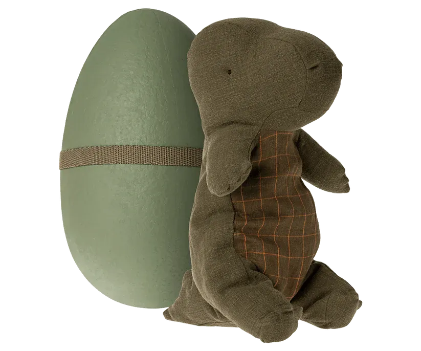 Gantosaurus in egg, Medium - Forrest green