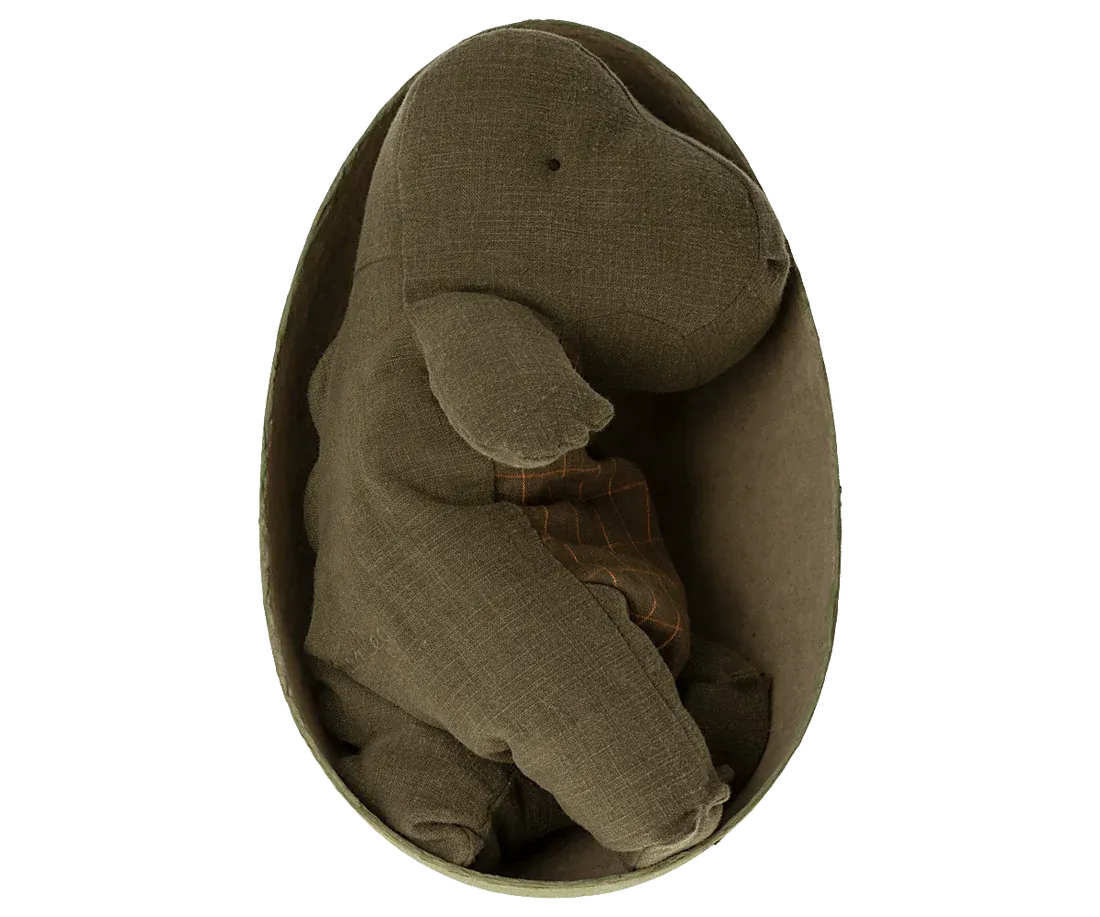 Gantosaurus in egg, Medium - Forrest green