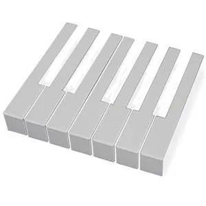 German Piano Keytops with Fronts, 52MM Head, Light Cream