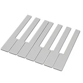 German Piano Keytops without Fronts, 50MM Head, Light Cream