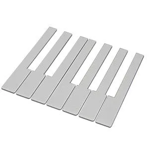 German Piano Keytops without Fronts, 50MM Head, Light Cream