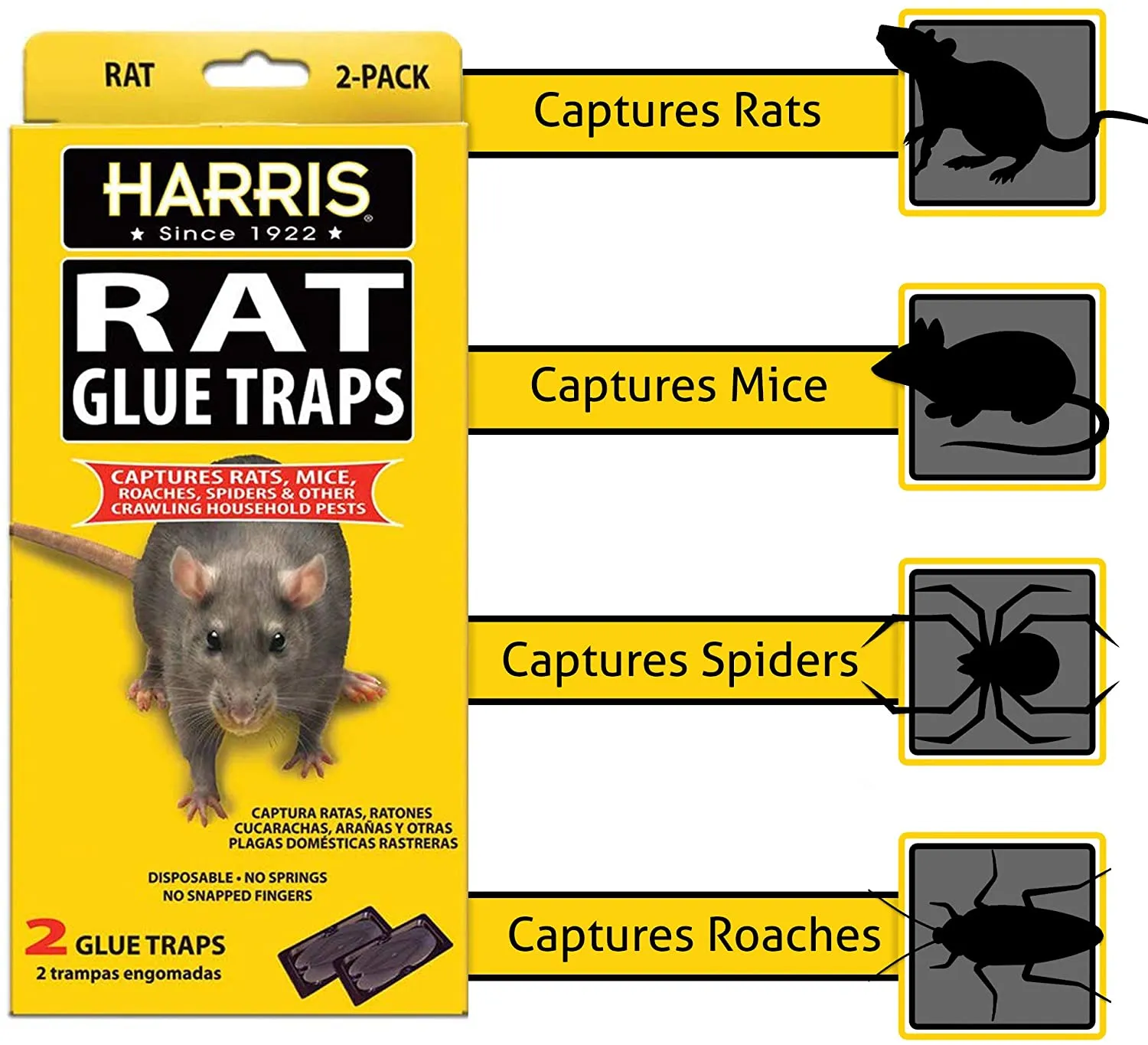 Harris Rat Glue Traps, (2-Pack)