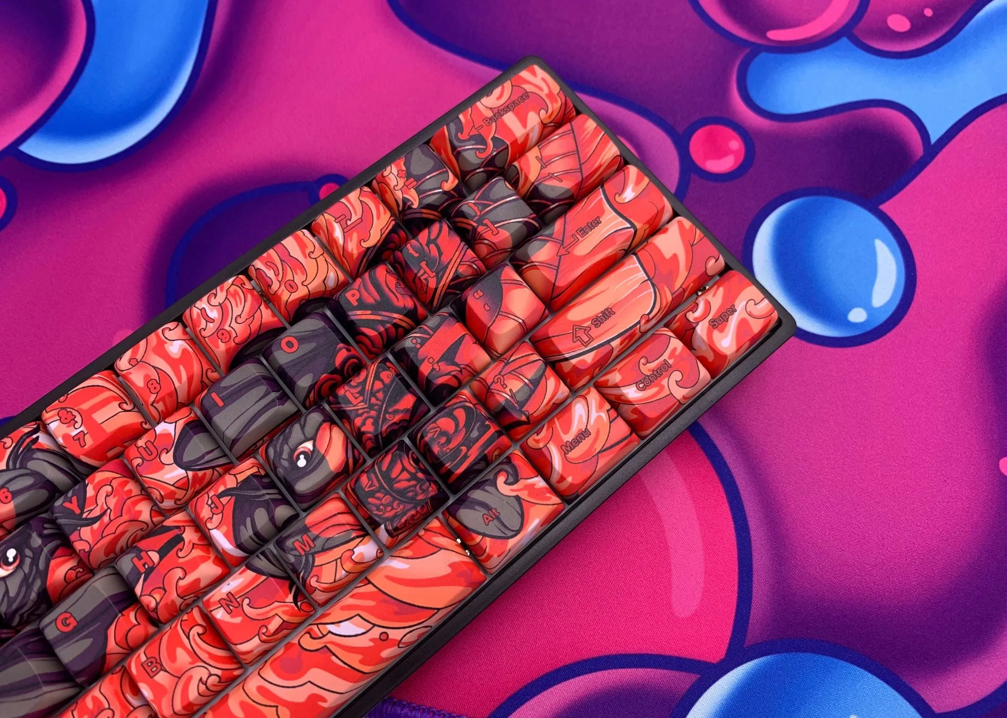 Hayabusa 60% Keyboard - Crimson Koi