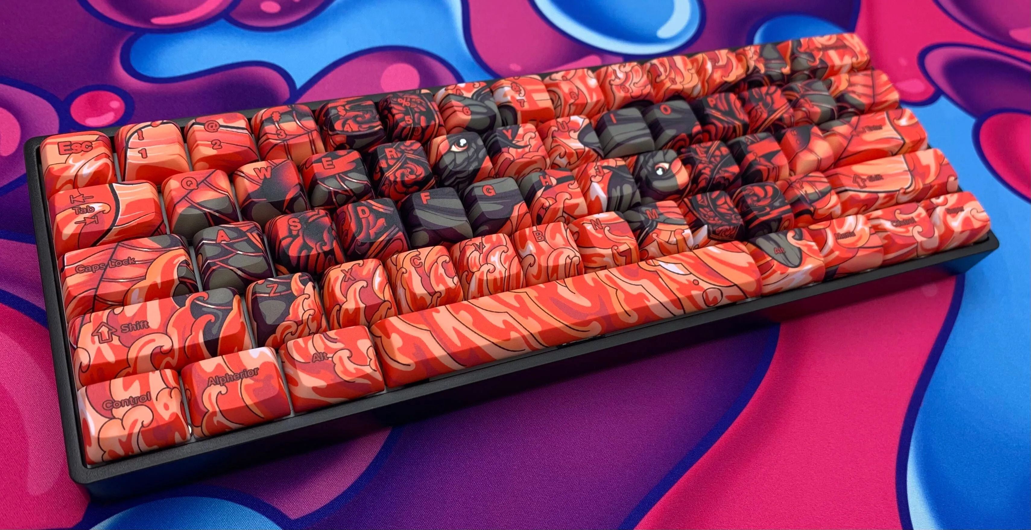 Hayabusa 60% Keyboard - Crimson Koi