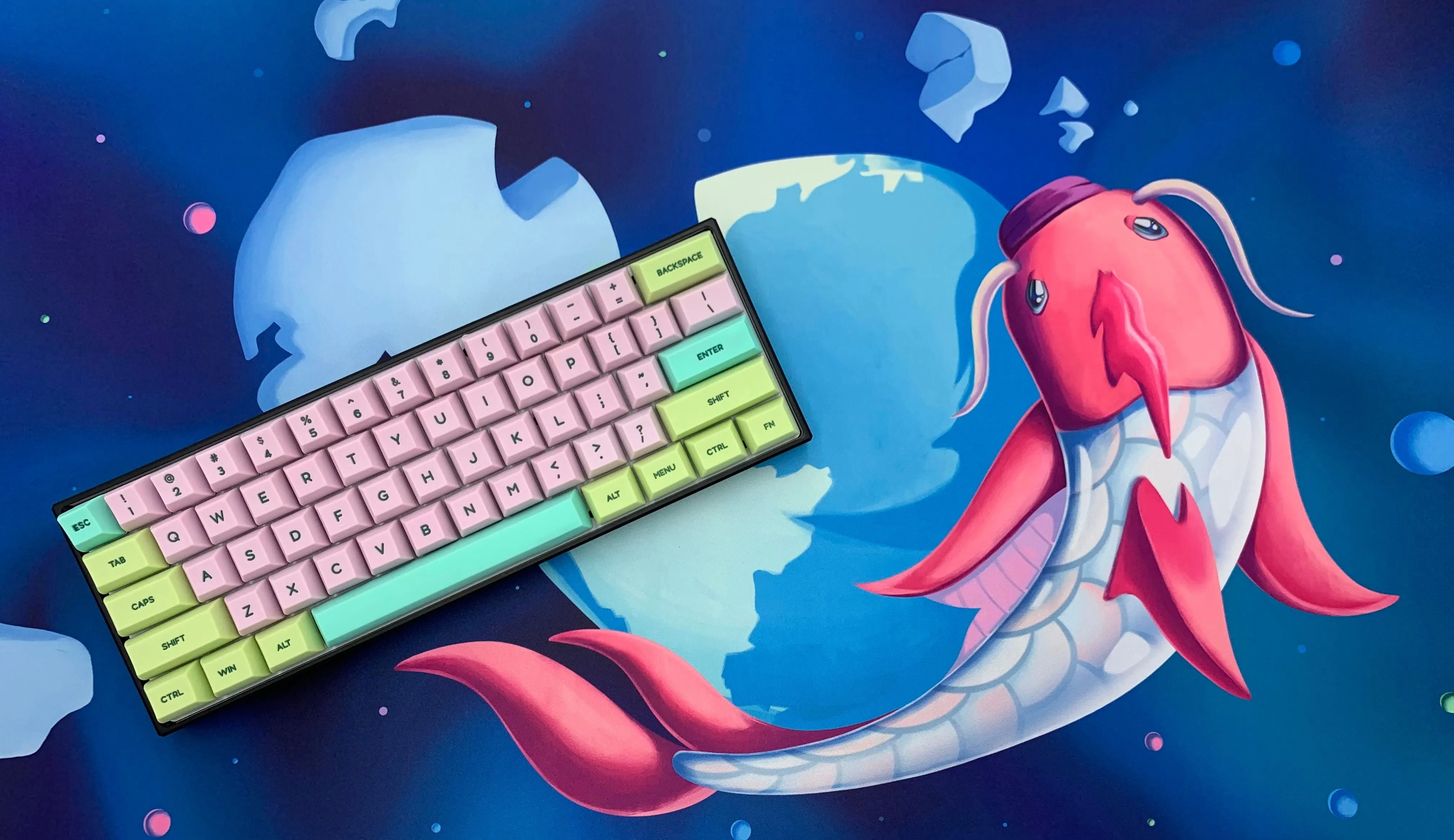 Hayabusa 60% Keyboard - Gummy (SILICONE KEYCAPS)