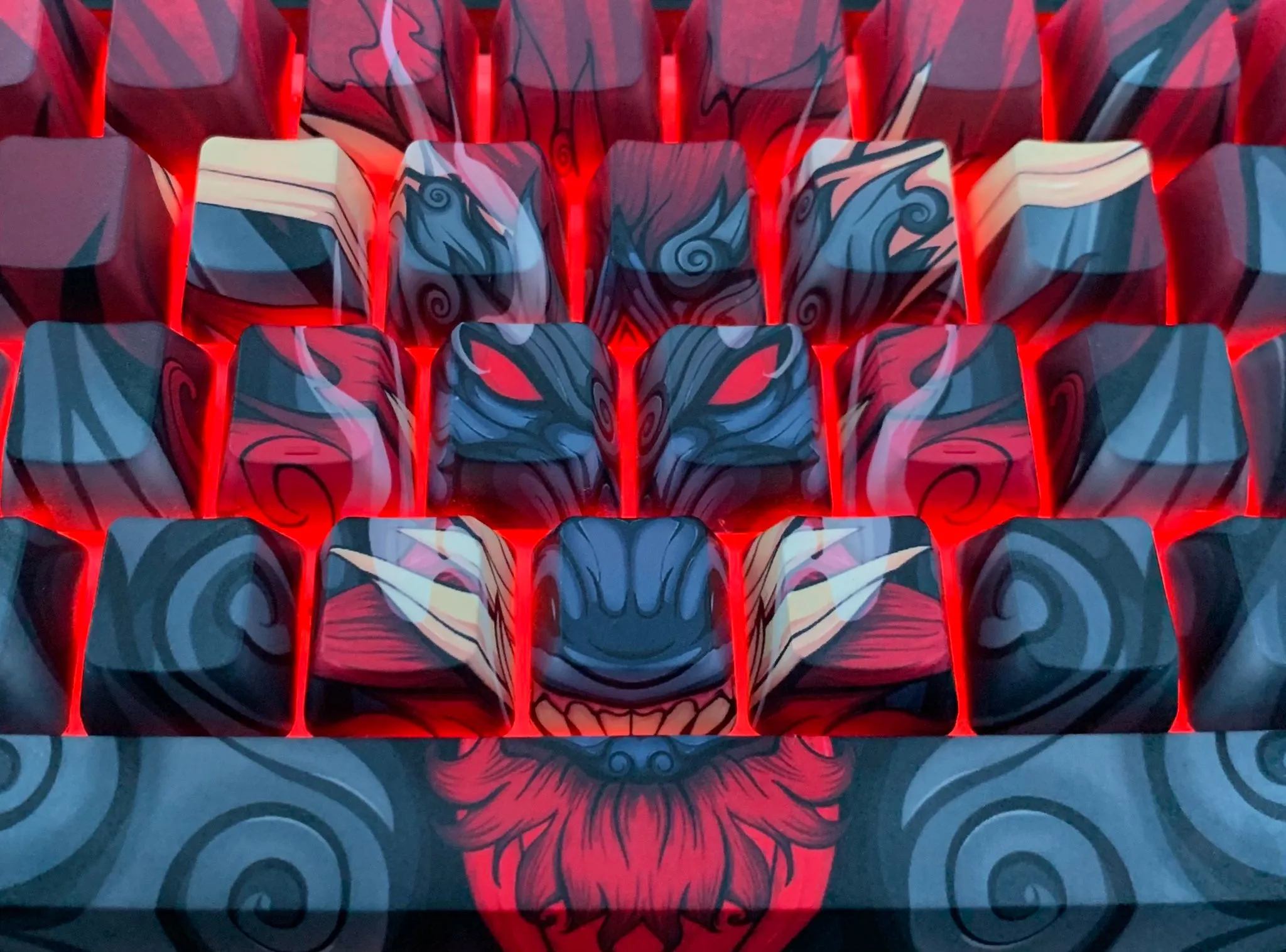 Hayabusa 60% Keyboard - Red Oni Dragon