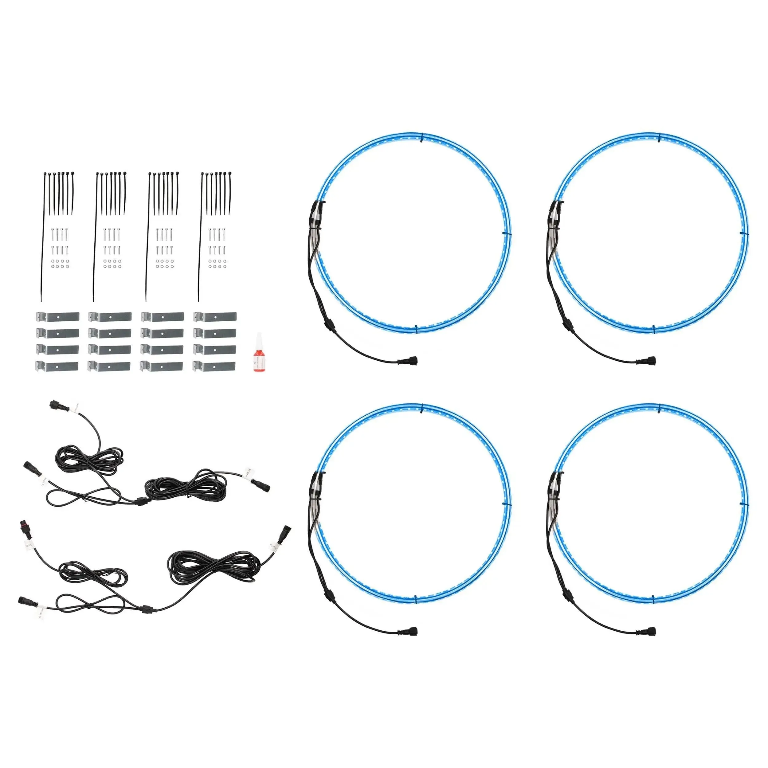 Heise HE-RGBW1-W17 17" LED Wheel Light Set IP68  For RGBW-CB1