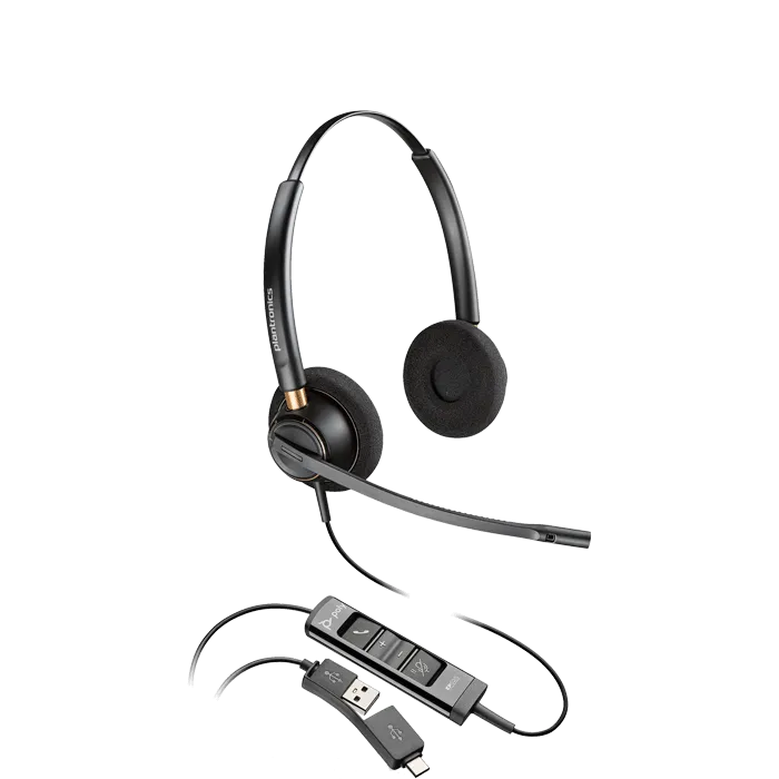 HP Poly EncorePro EP525 USB-A & USB-C Headset