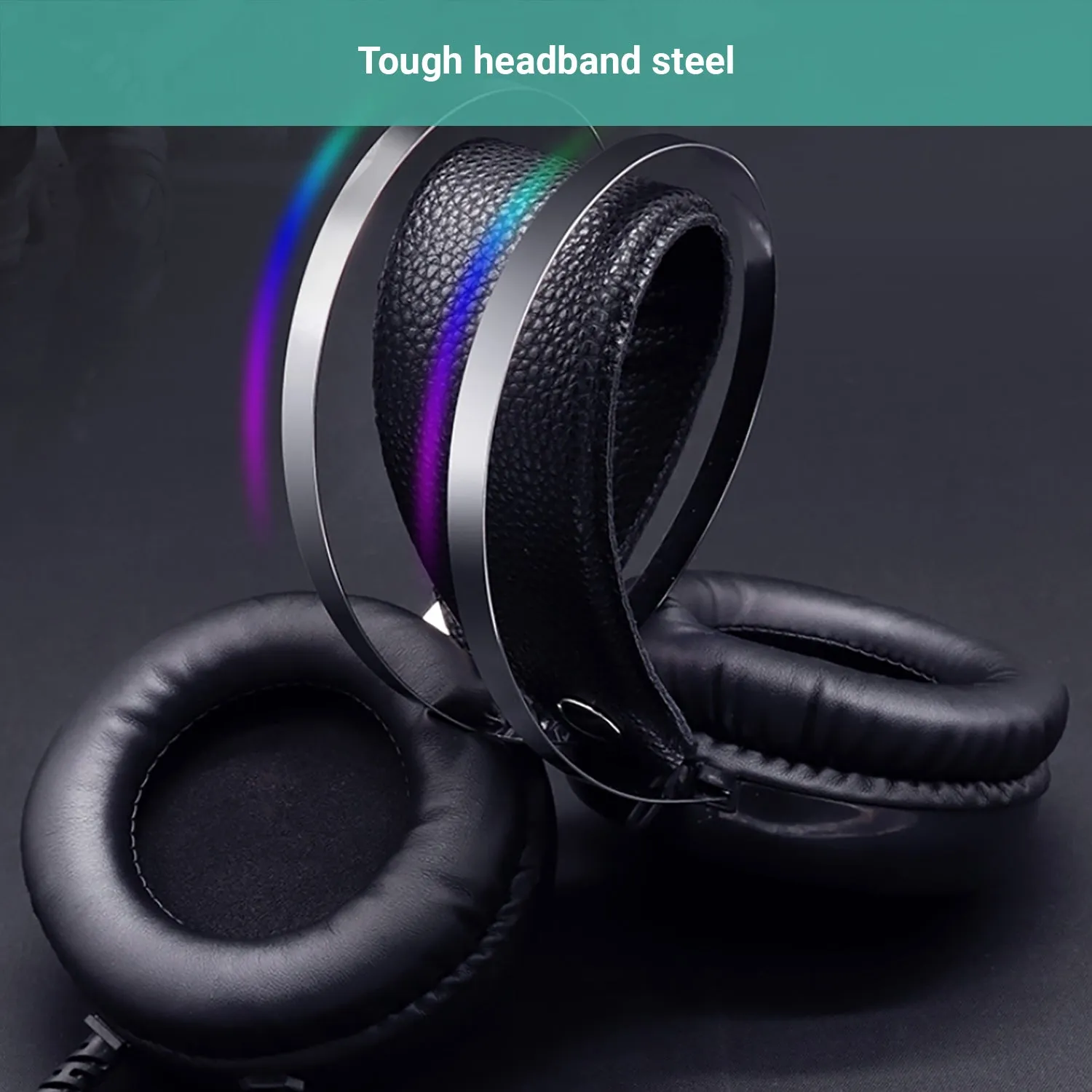 Kartech Gaming Headset Wired Game LED Light Headphones Microphone Noise Cancel