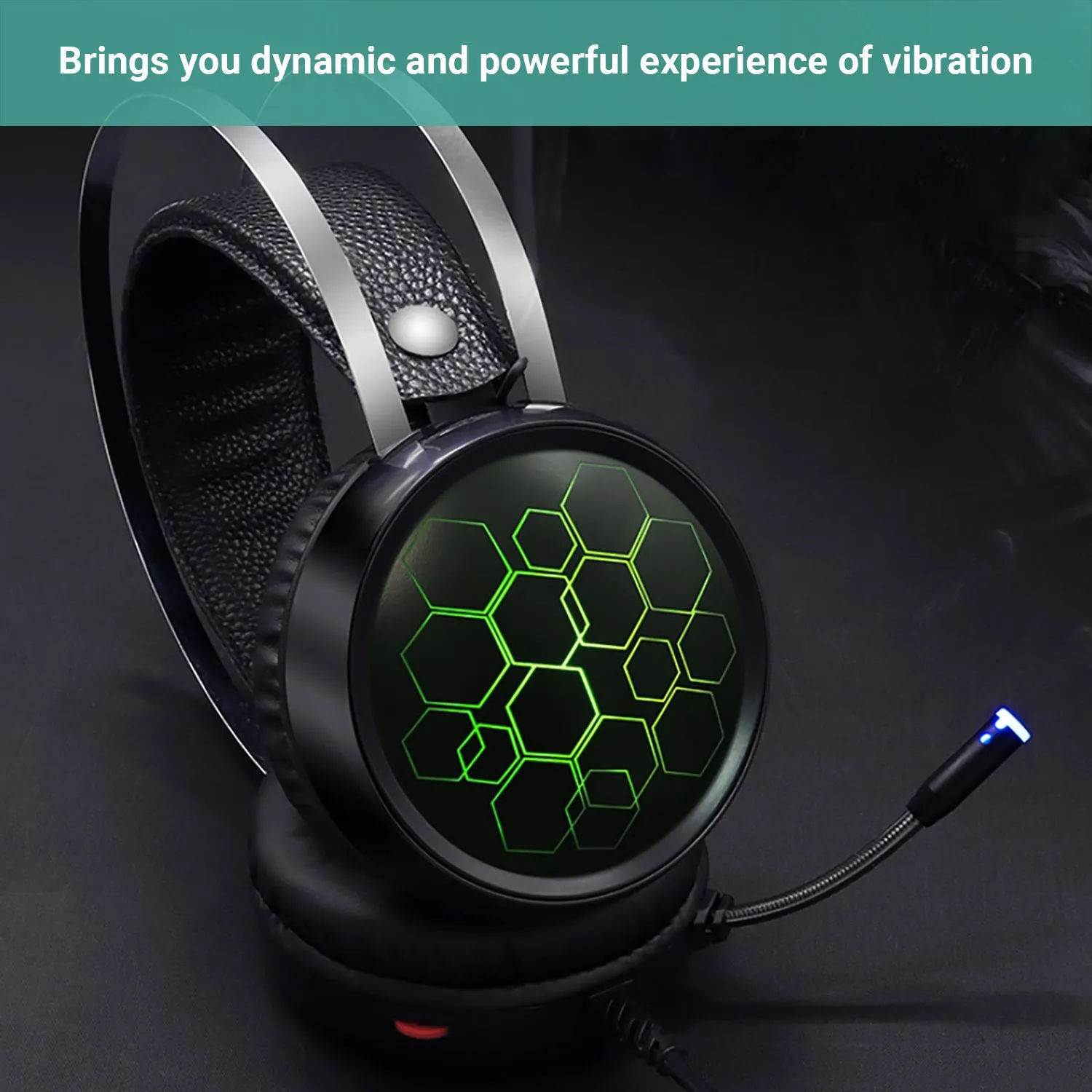 Kartech Gaming Headset Wired Game LED Light Headphones Microphone Noise Cancel