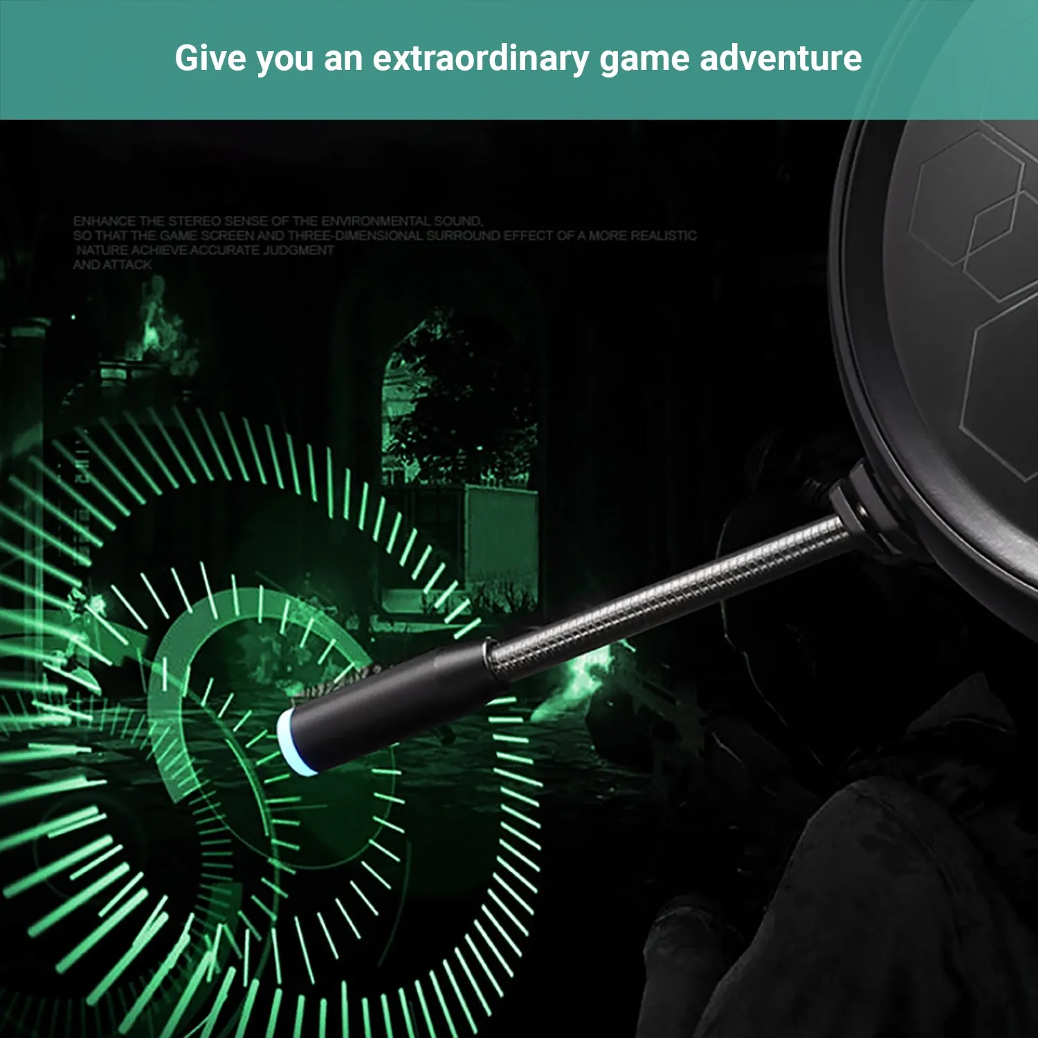 Kartech Gaming Headset Wired Game LED Light Headphones Microphone Noise Cancel