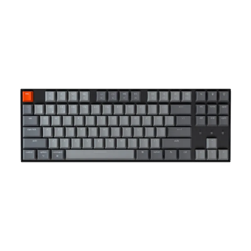 Keychron K8 87 Key Hot-Swappable Gateron Mechanical Keyboard White Led Red Switches