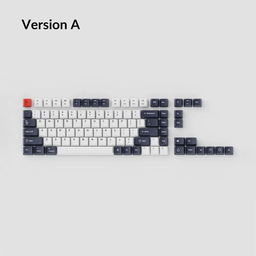 Keychron OEM Dye-Sub PBT Keycap Set - Bluish Black White
