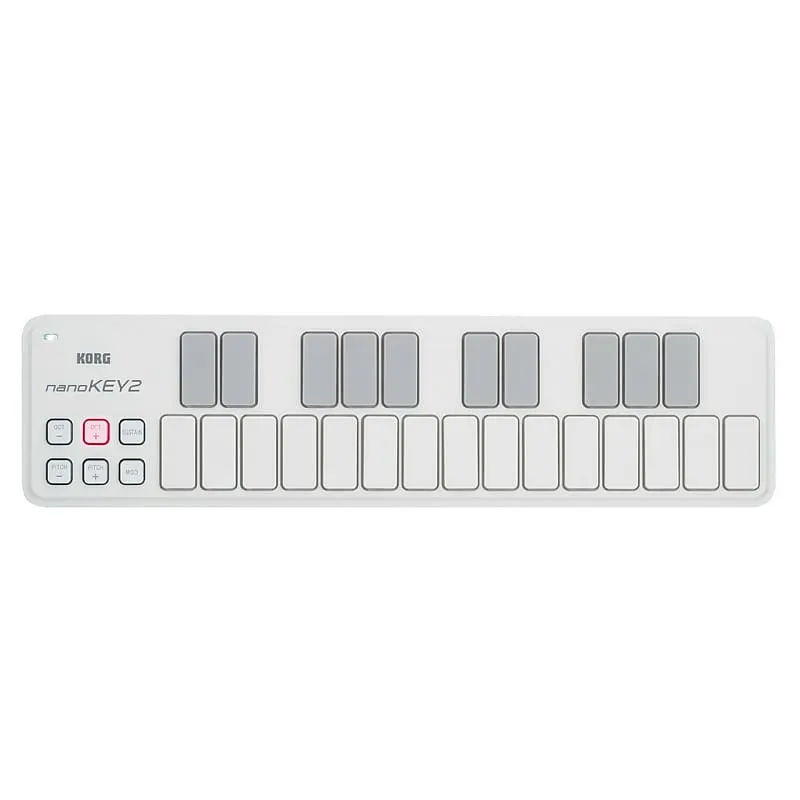 Korg nanoKEY2 Slim Line 25 keys USB MIDI keyboard, white