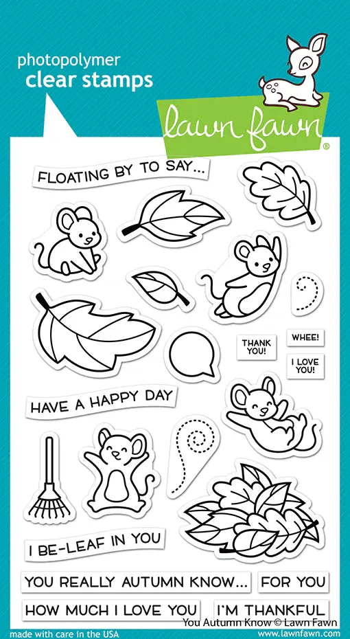 LAWN FAWN: You Autumn Know | Stamp, Coloring Stencil & Die Bundle