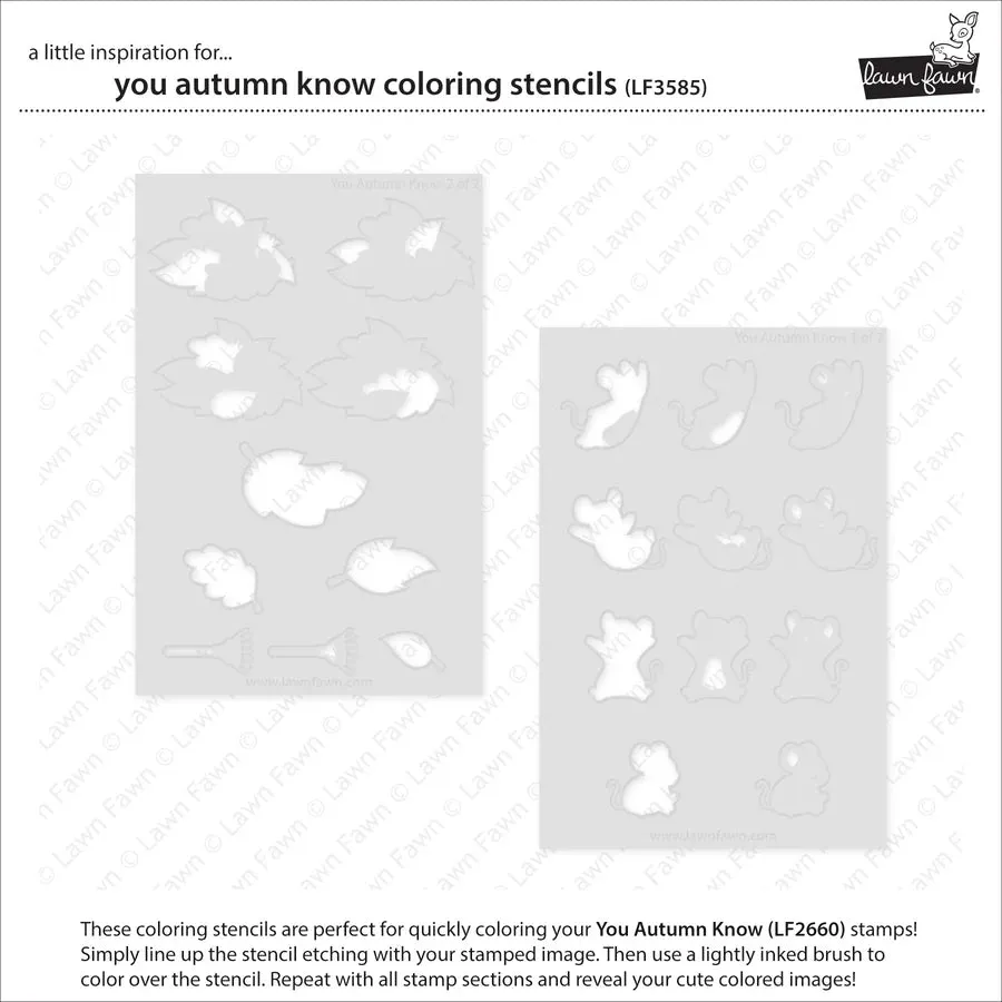 LAWN FAWN: You Autumn Know | Stamp, Coloring Stencil & Die Bundle