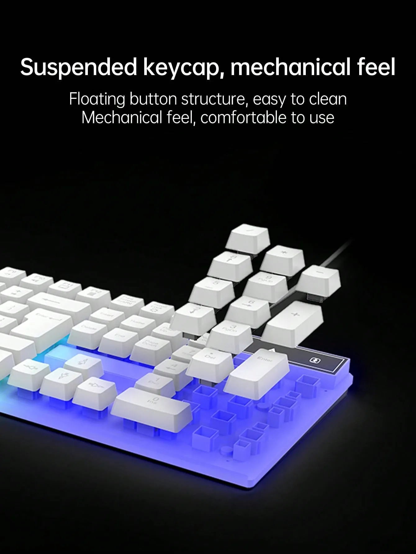 Led Backlight Mechanical Gaming Keyboard And Mouse Set
