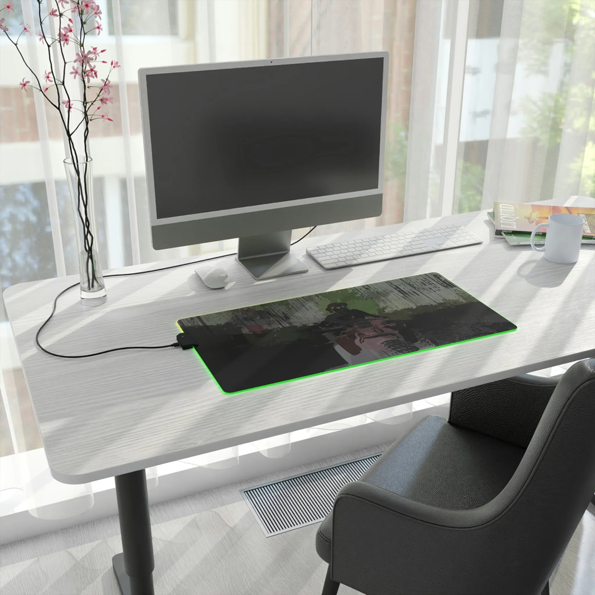 LED Gaming Mouse Pad ... 3-Wheeln' N' Groovin The Mountain Roads ... Central Idaho ... Original Works ...