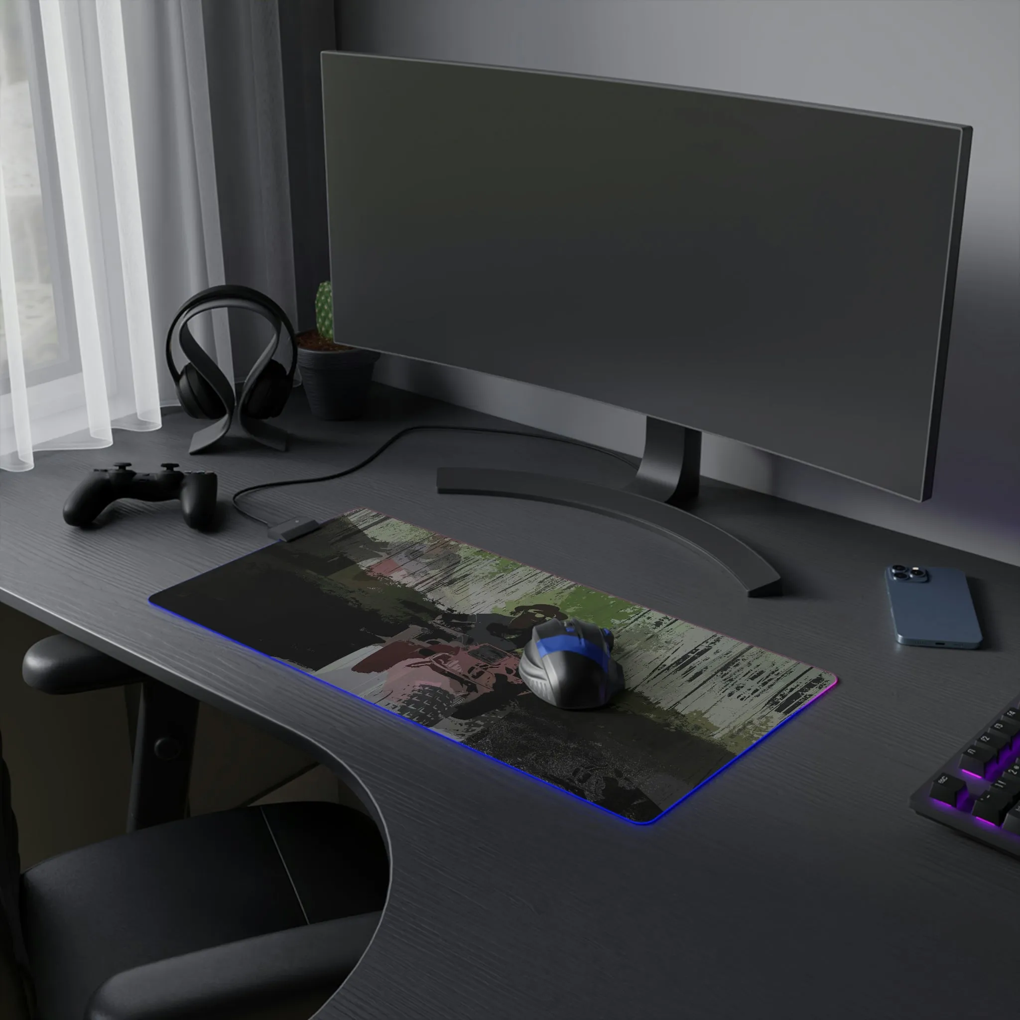 LED Gaming Mouse Pad ... 3-Wheeln' N' Groovin The Mountain Roads ... Central Idaho ... Original Works ...