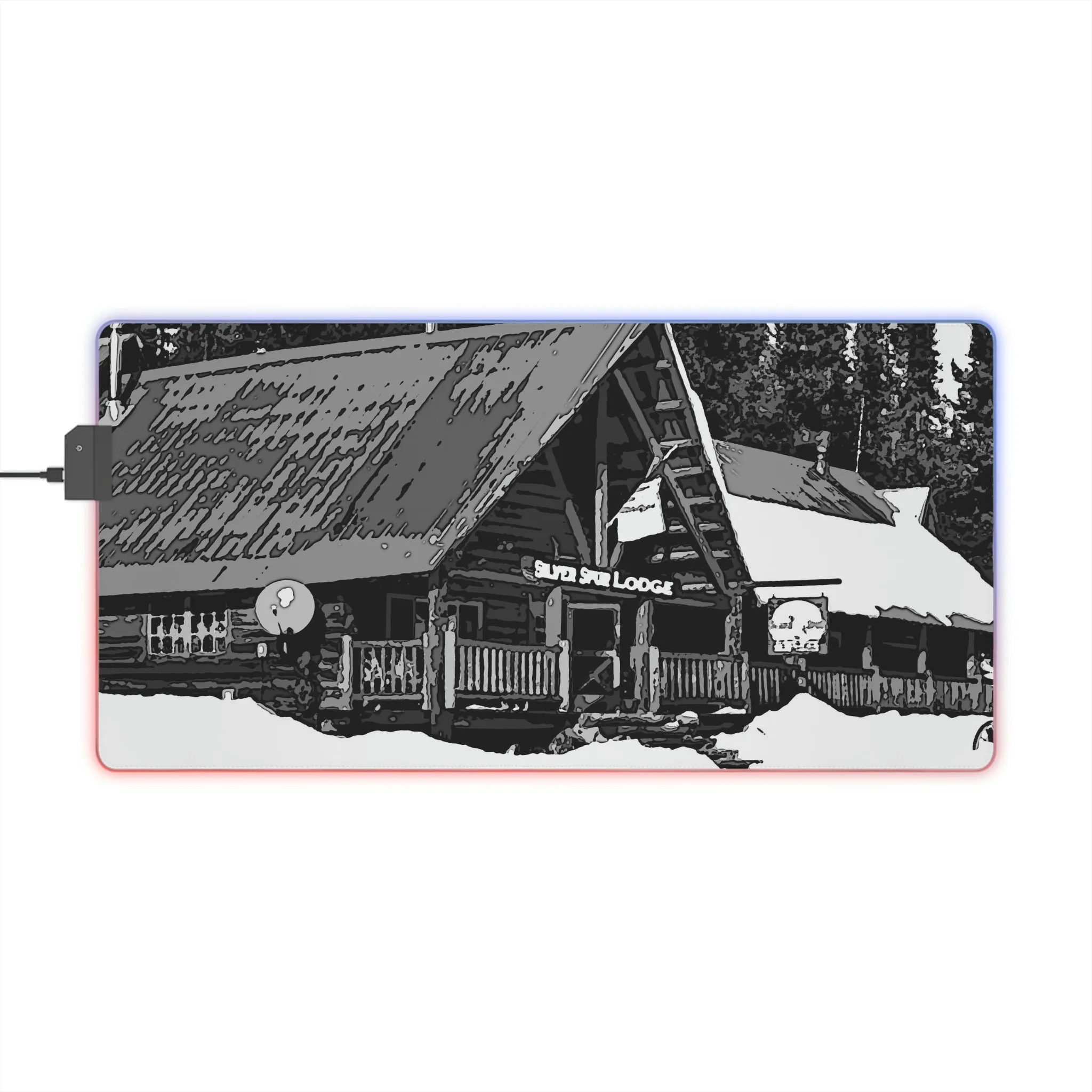 LED Gaming Mouse Pad ... A Beautiful Lodge & Back-Country Outfitter In A Mountain Town ... 'Dixie, Idaho, November 2022' ... Original Works ...