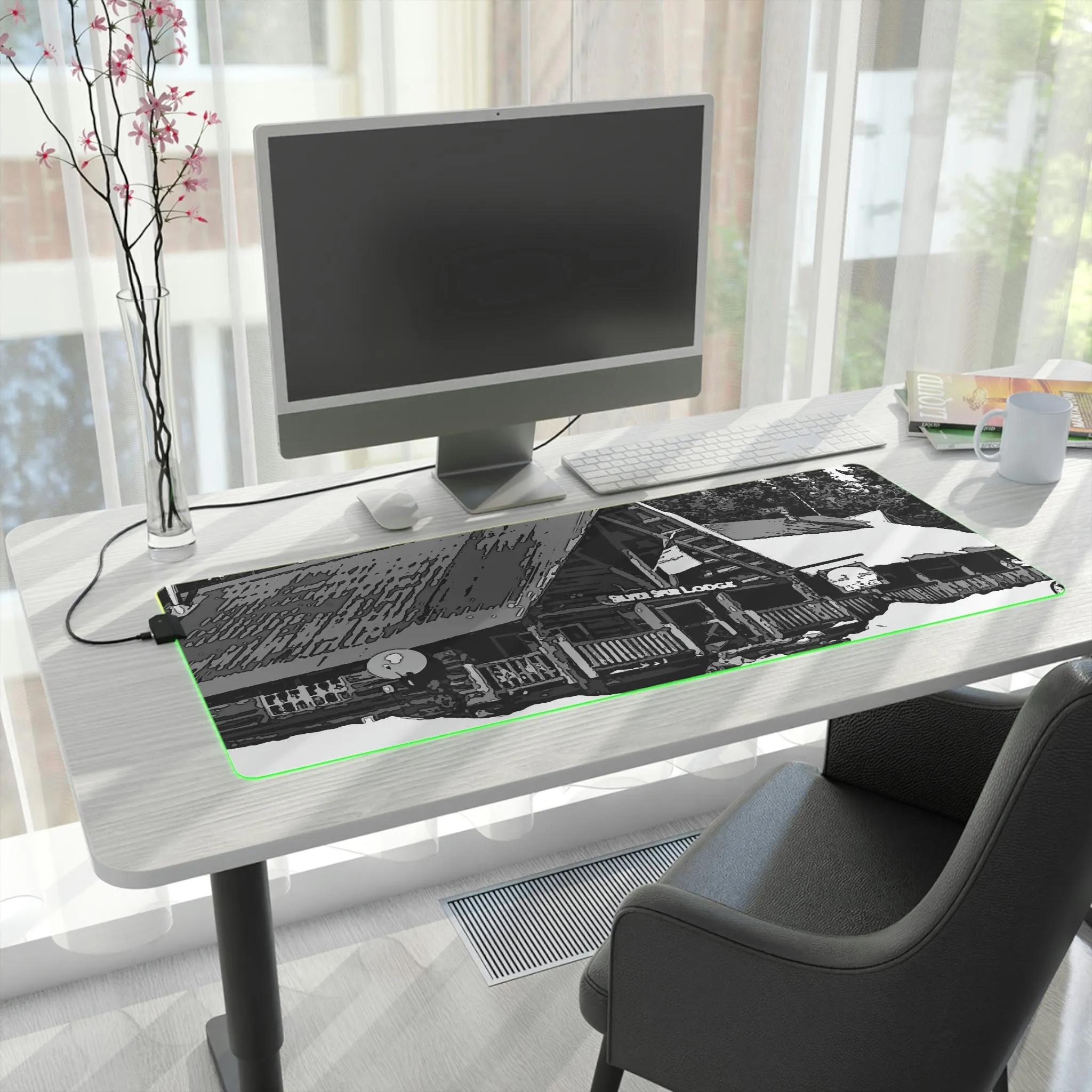 LED Gaming Mouse Pad ... A Beautiful Lodge & Back-Country Outfitter In A Mountain Town ... 'Dixie, Idaho, November 2022' ... Original Works ...
