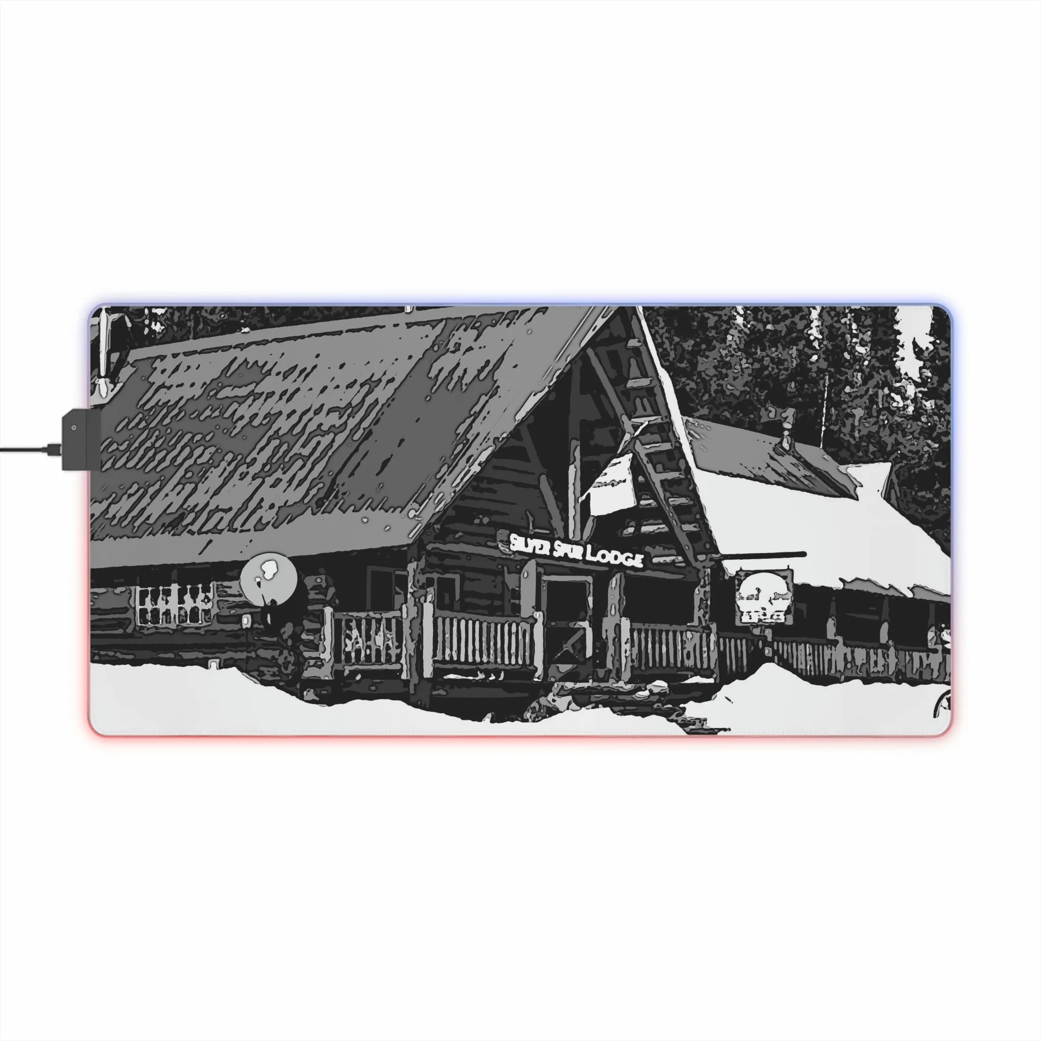 LED Gaming Mouse Pad ... A Beautiful Lodge & Back-Country Outfitter In A Mountain Town ... 'Dixie, Idaho, November 2022' ... Original Works ...