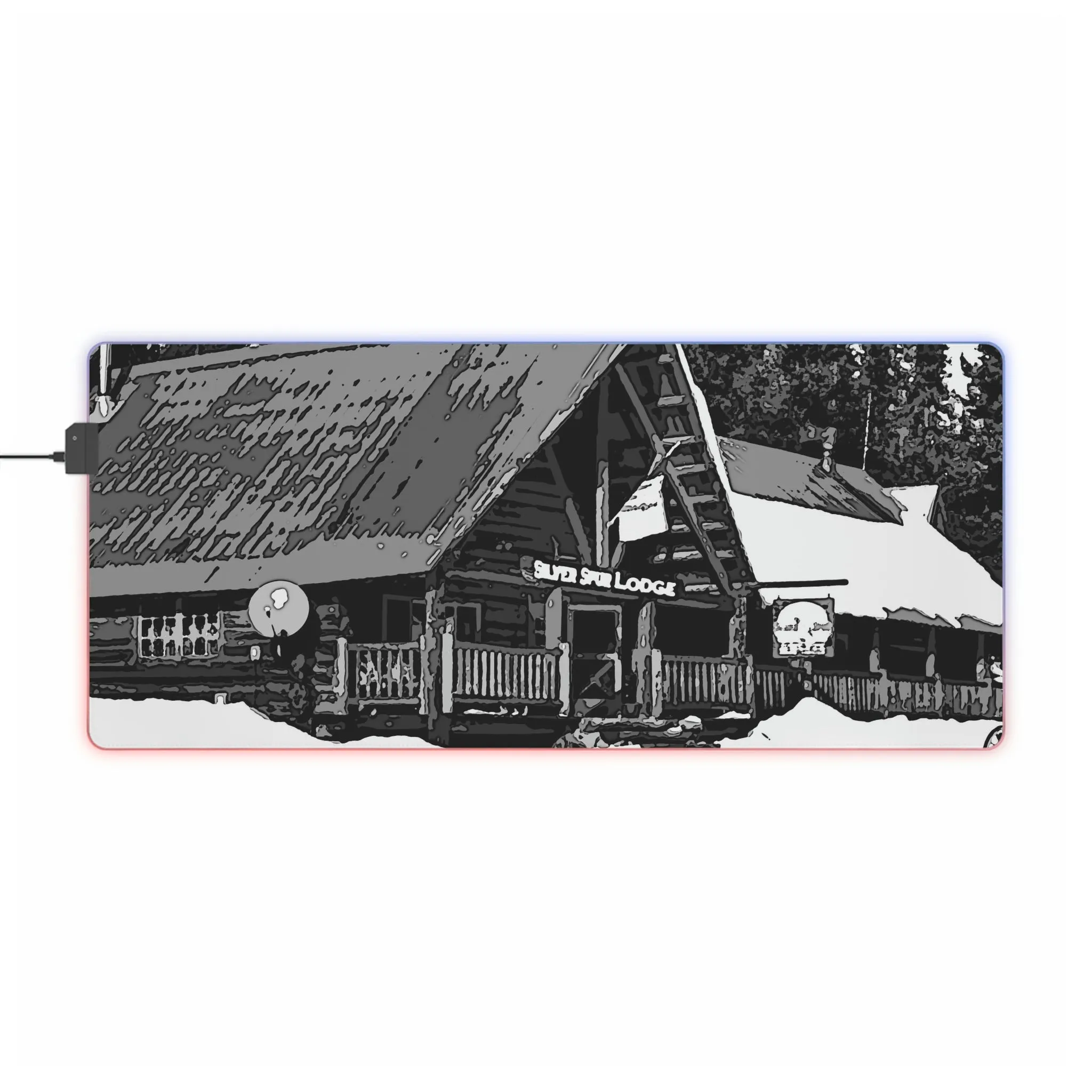 LED Gaming Mouse Pad ... A Beautiful Lodge & Back-Country Outfitter In A Mountain Town ... 'Dixie, Idaho, November 2022' ... Original Works ...
