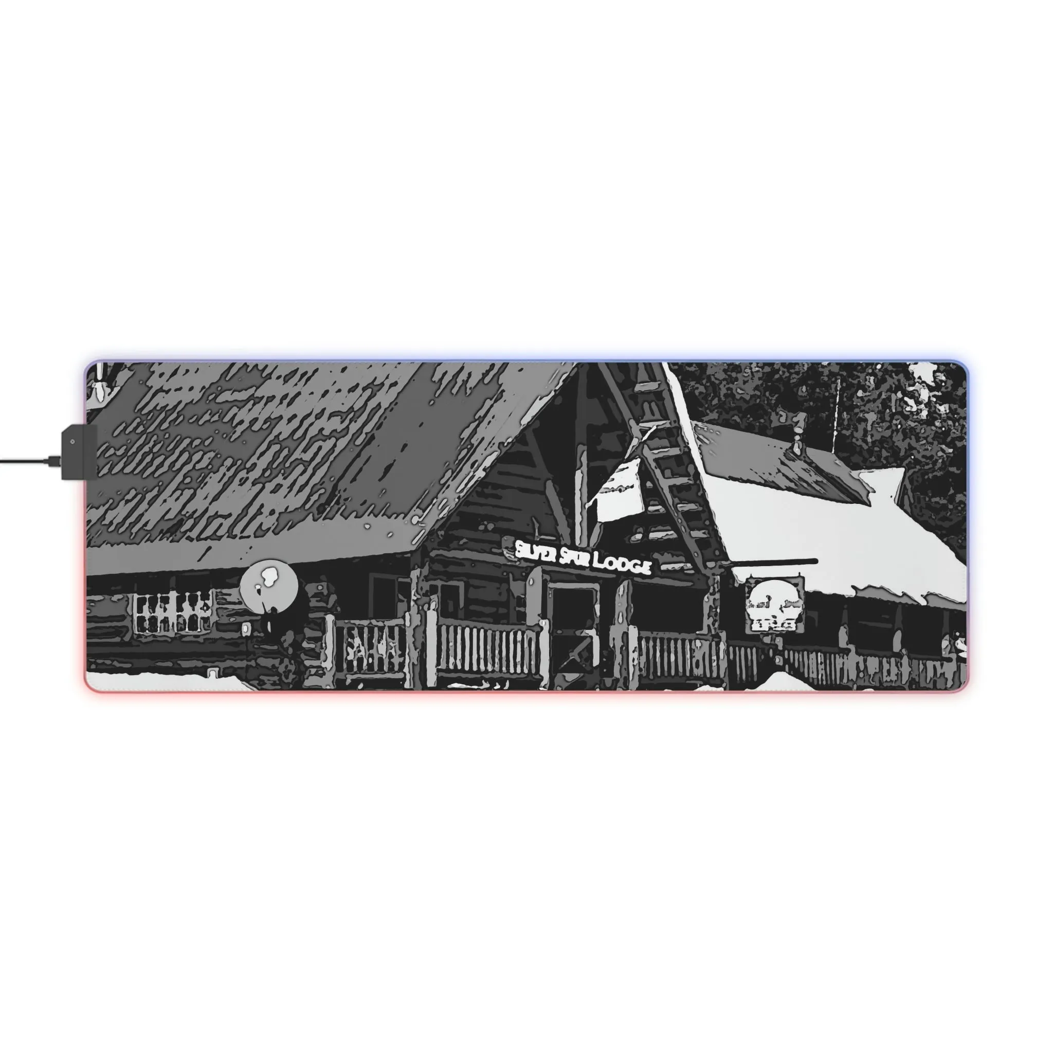 LED Gaming Mouse Pad ... A Beautiful Lodge & Back-Country Outfitter In A Mountain Town ... 'Dixie, Idaho, November 2022' ... Original Works ...