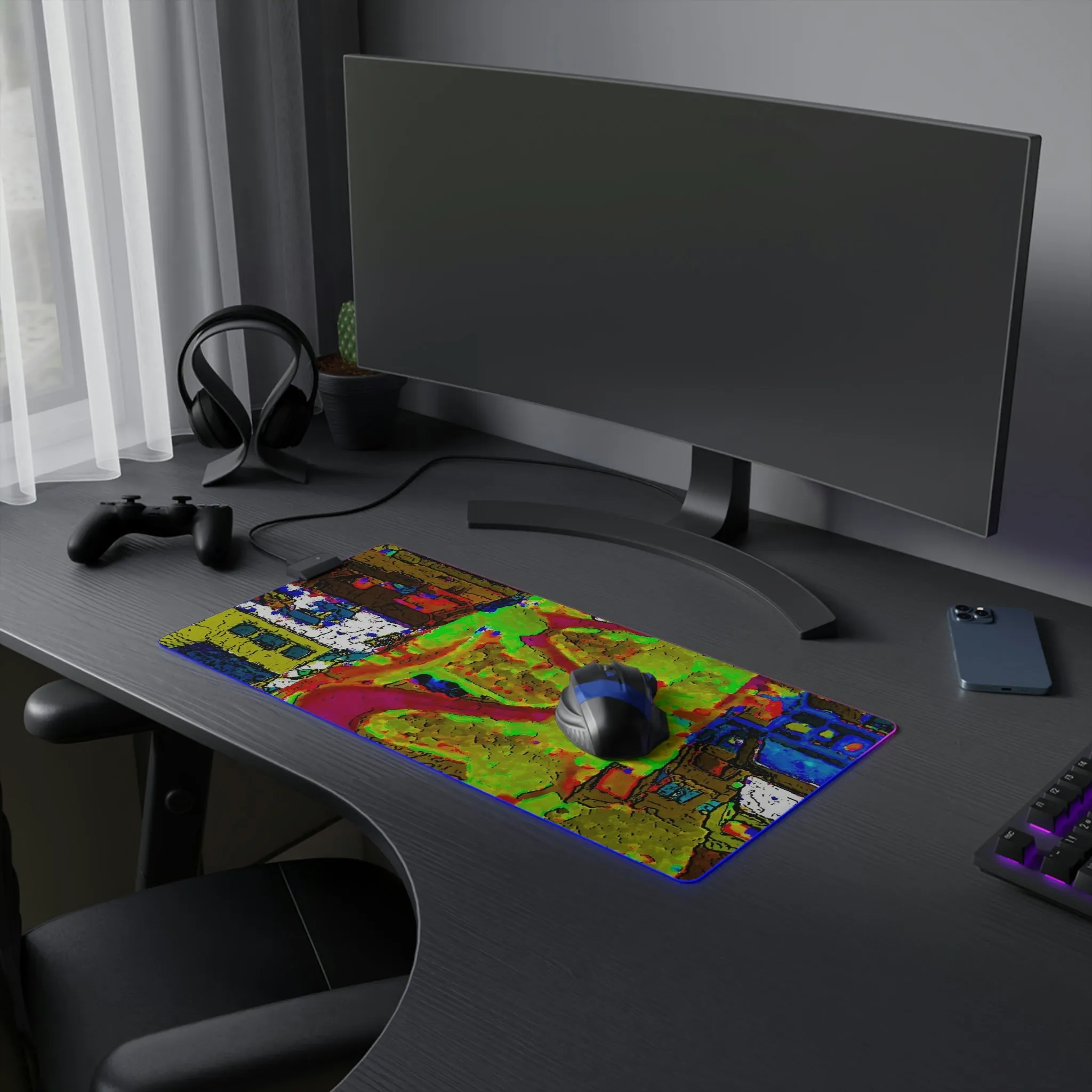 LED Gaming Mouse Pad ... A Crazy Street ... 'Eight Winding Curve-Switchbacks' ... "Lombard Street, San Francisco, CA' ... Family Archives: 1970's ... Original Works ...