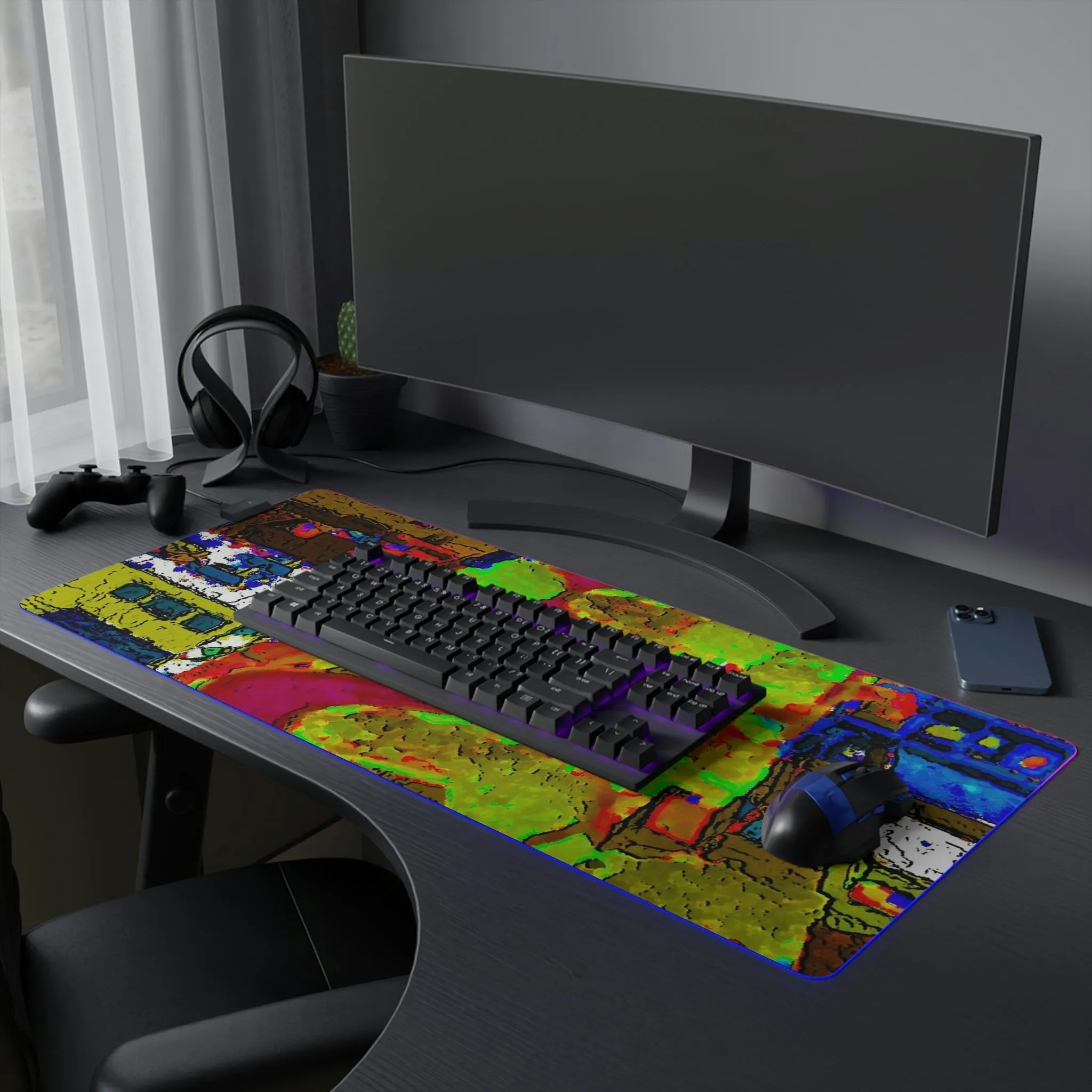 LED Gaming Mouse Pad ... A Crazy Street ... 'Eight Winding Curve-Switchbacks' ... "Lombard Street, San Francisco, CA' ... Family Archives: 1970's ... Original Works ...