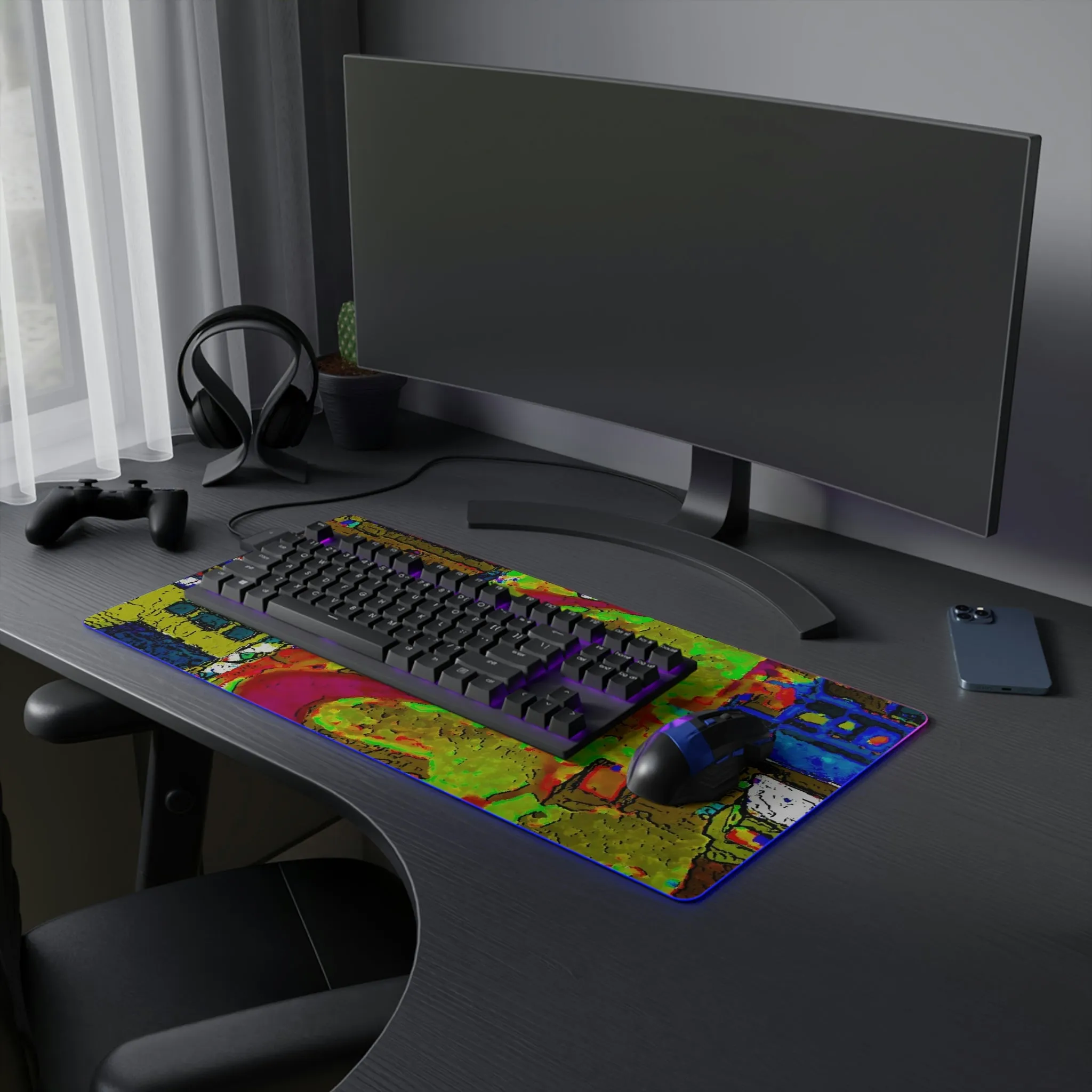 LED Gaming Mouse Pad ... A Crazy Street ... 'Eight Winding Curve-Switchbacks' ... "Lombard Street, San Francisco, CA' ... Family Archives: 1970's ... Original Works ...