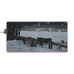 LED Gaming Mouse Pad ... A Quiet Morning ... "Along The Red River & Nature Preserve Plateau" ... Jan23 ... Original Works ...