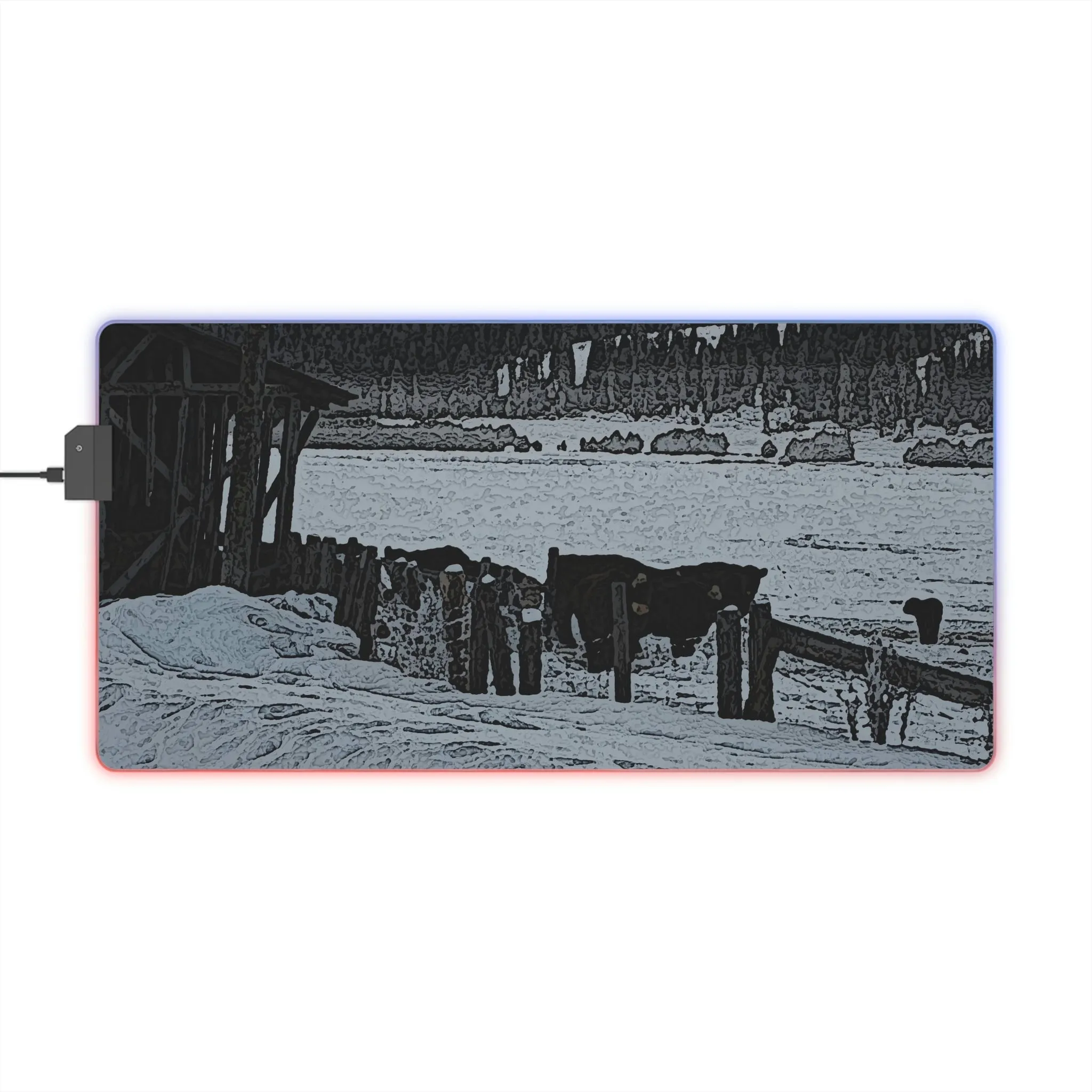LED Gaming Mouse Pad ... A Quiet Morning ... "Along The Red River & Nature Preserve Plateau" ... Jan23 ... Original Works ...