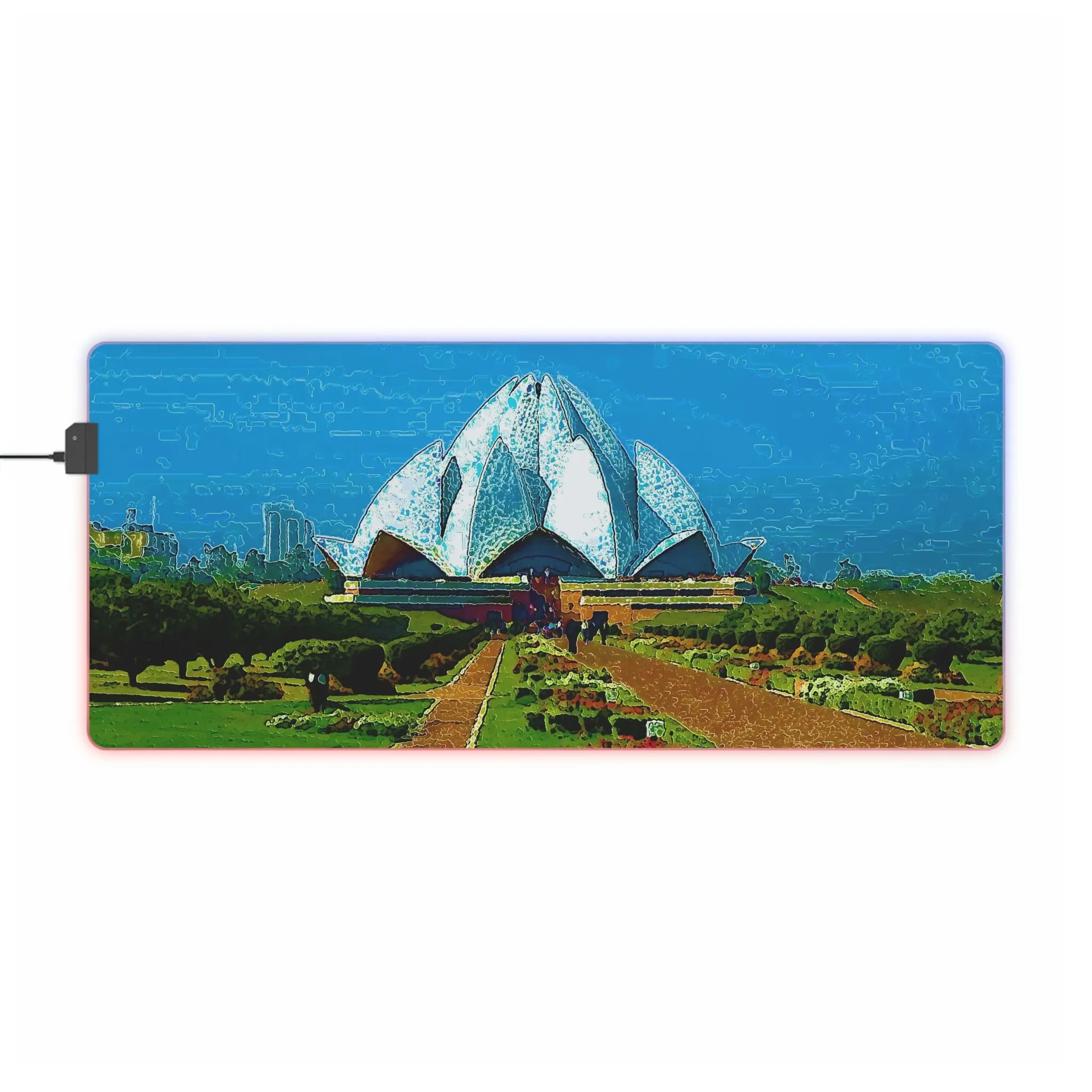 LED Gaming Mouse Pad ... 'Bahai'i House-Of-Worship' ... "Lotus Temple: Delhi, India, 2008" ... Original Works ...