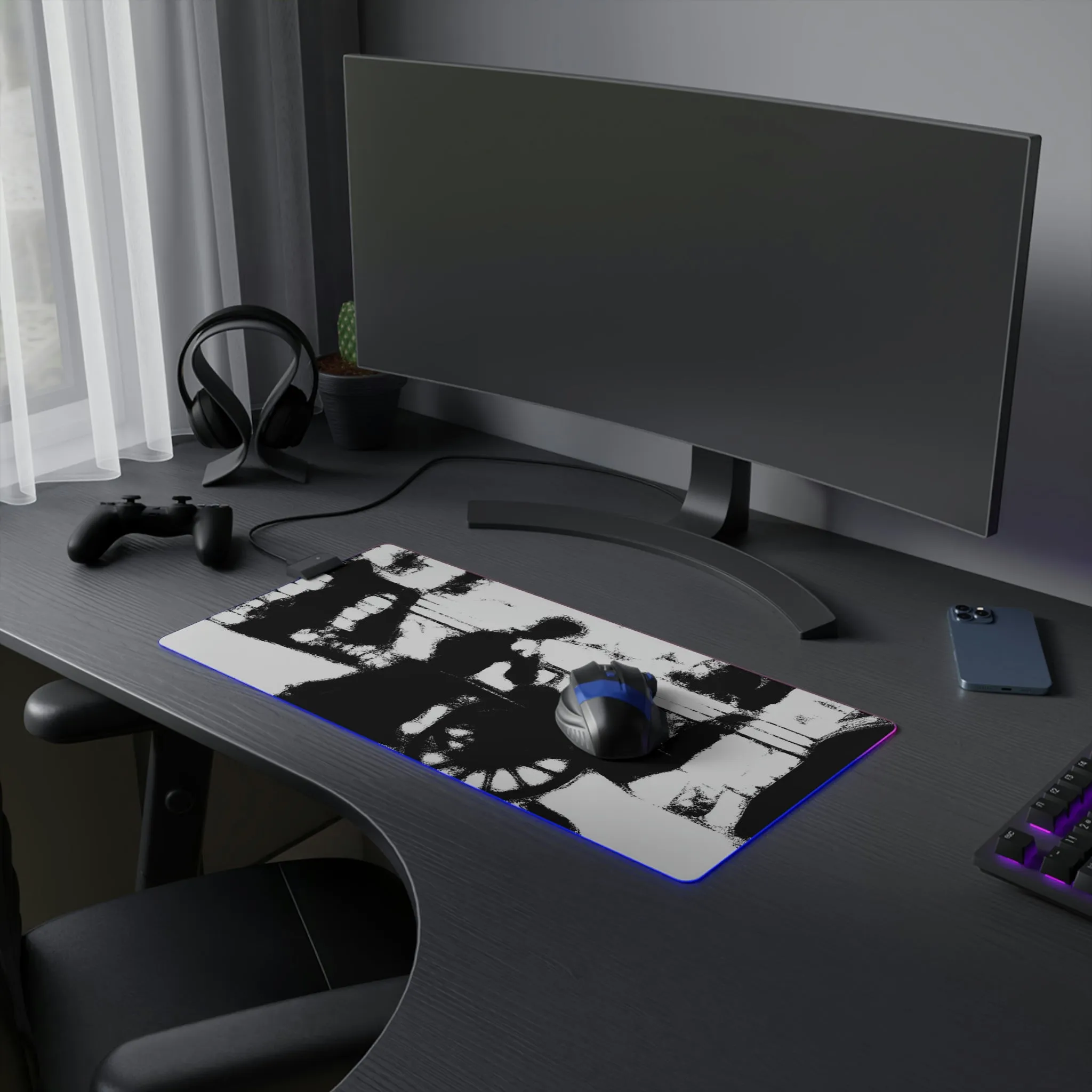 LED Gaming Mouse Pad ... Dublin's "Molly Malone Along Grafton Street" ... Cryin' Cockels & Muscles Alive-Alive-Oh ... Circa 2003 ... Original Works ...