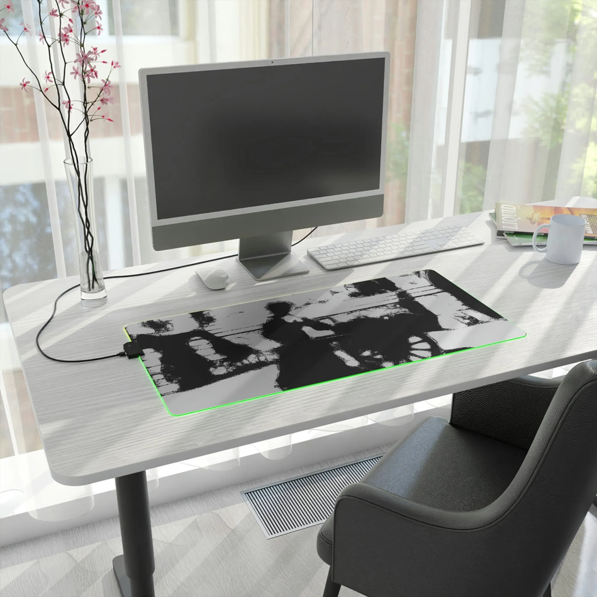 LED Gaming Mouse Pad ... Dublin's "Molly Malone Along Grafton Street" ... Cryin' Cockels & Muscles Alive-Alive-Oh ... Circa 2003 ... Original Works ...